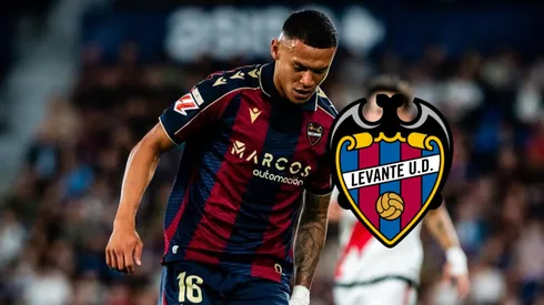 Kervin Arriaga ingresó en el último juego del Levante en el empate 1-1 ante el Rayo Vallecano. Foto: UD Levante.