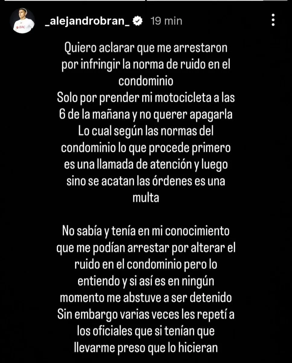 Bran en su cuenta de Instagram.