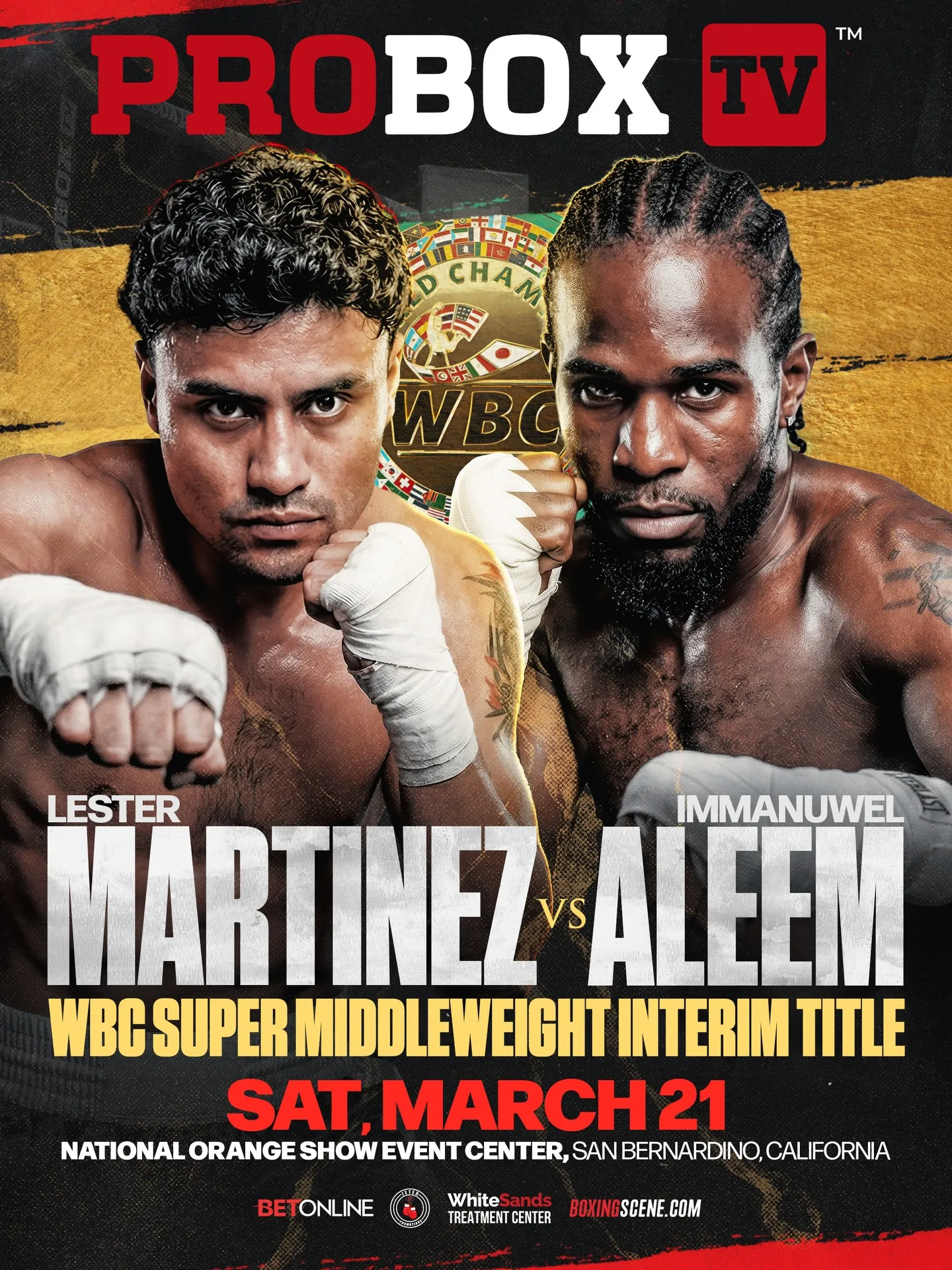 El afiche del combate de Lester Martínez. (ProBox TV)