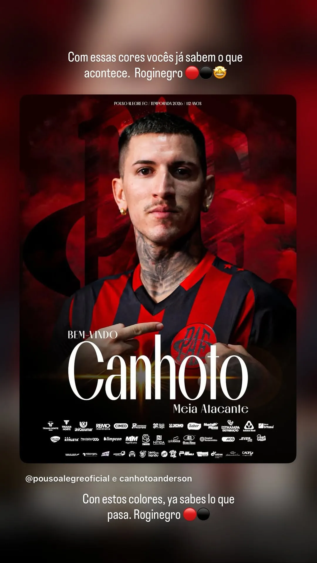 El guiño de Canhoto para LDA (Instagram).