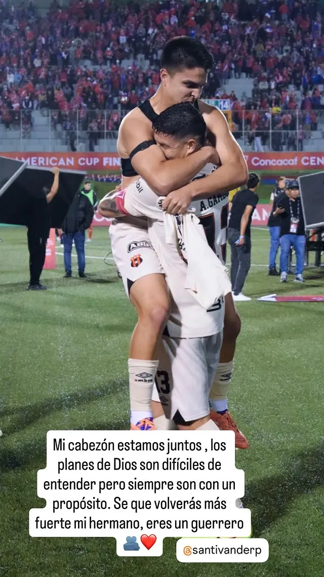 El mensaje de Alexis Gamboa para Van der Putten (Instagram).