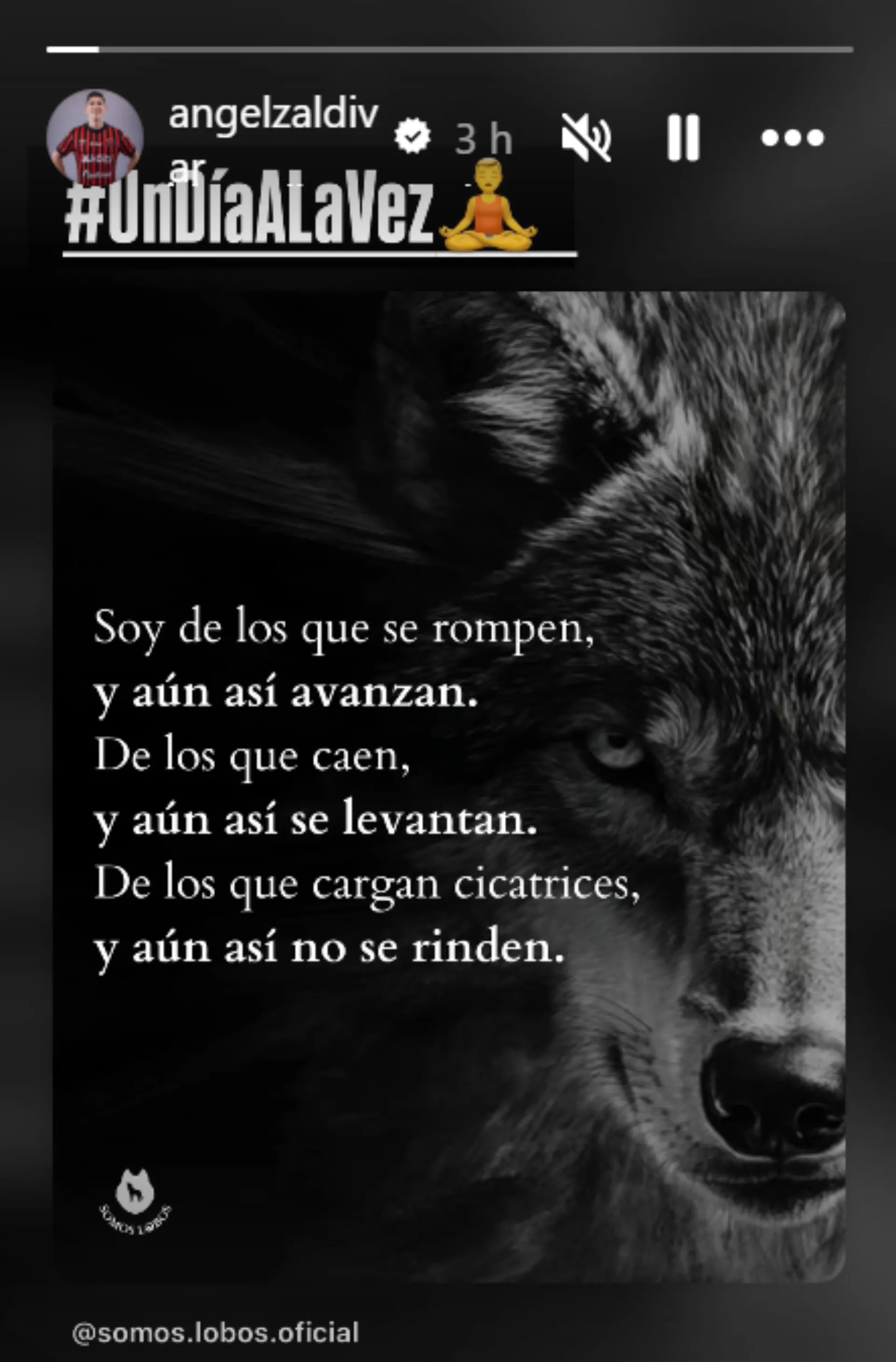 La publicación que realizó Ángel Zaldívar en su cuenta de Instagram.