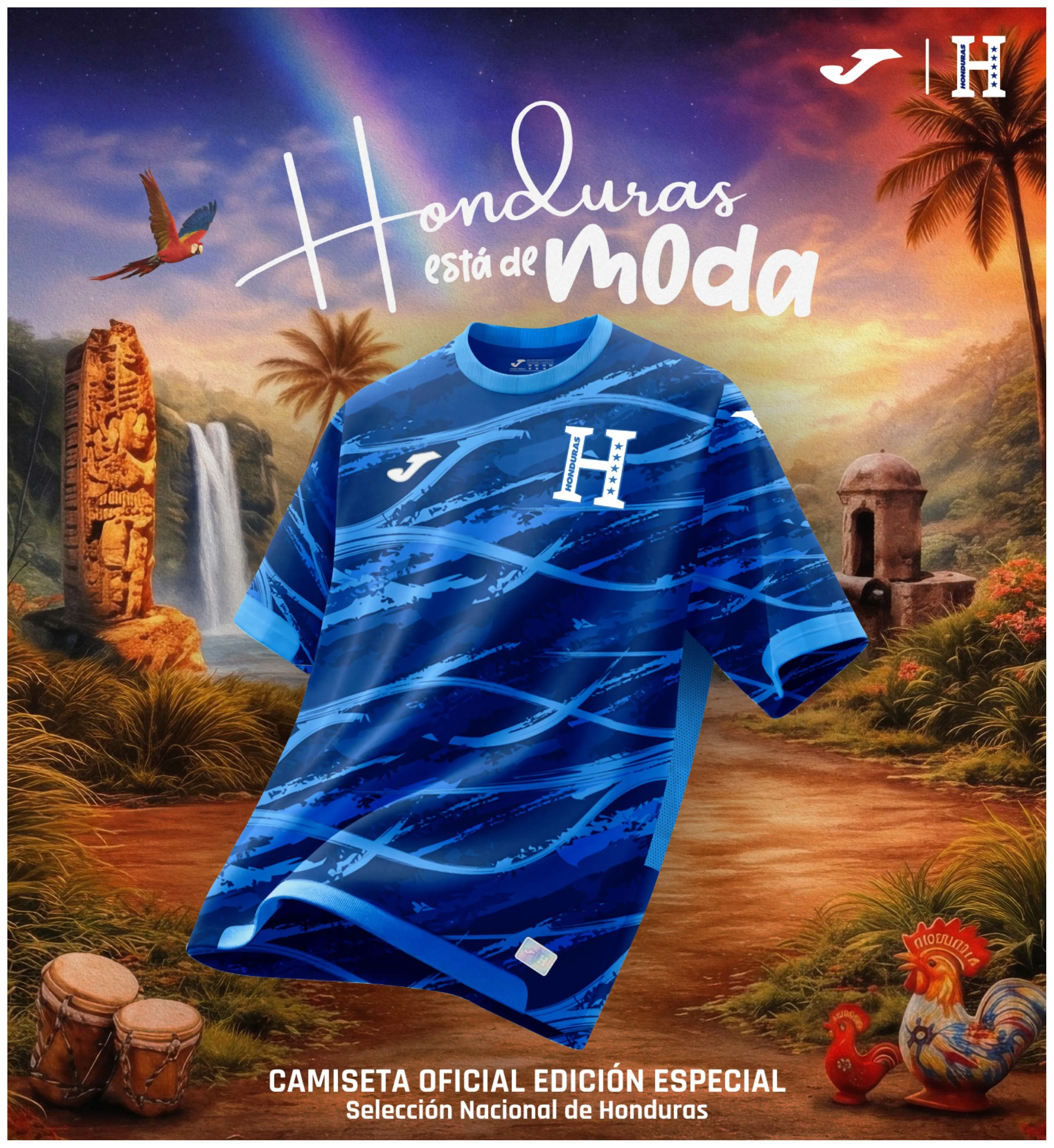 Esta es la camisa edición especial lanzada por la Selección de Honduras. Foto: Diunsa.