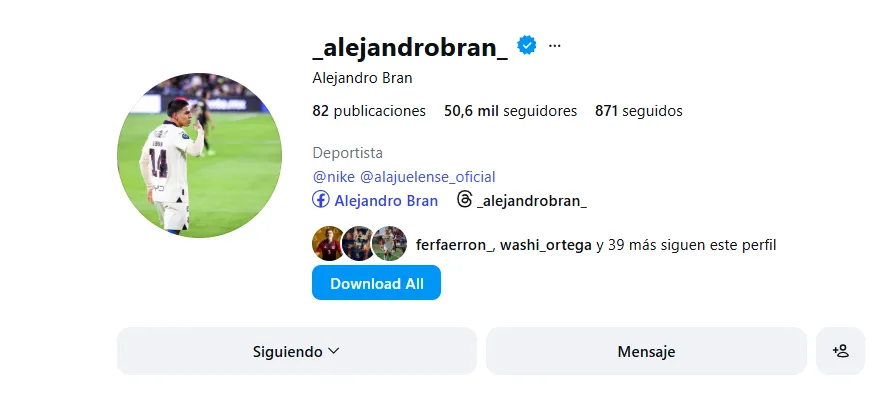 Y ahora volvió a elegir una imagen con la camiseta de la Liga. (Instagram)