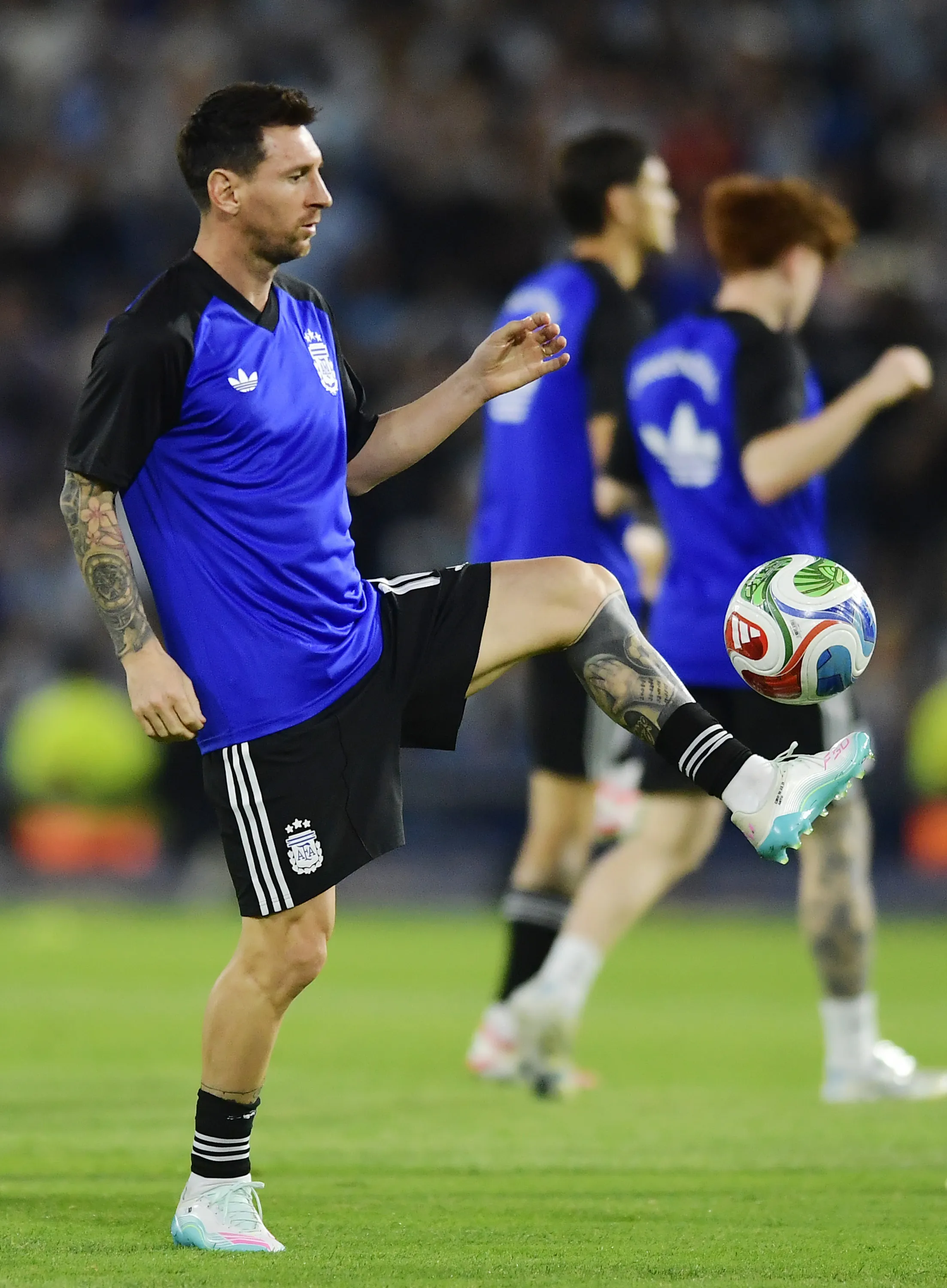 Messi es suplente en La Bombonera (Getty Images).