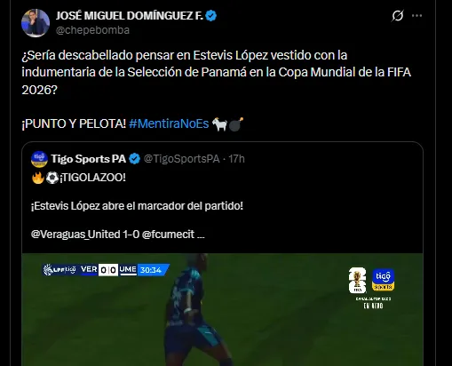 El periodista José Domínguez en su cuenta oficial de X