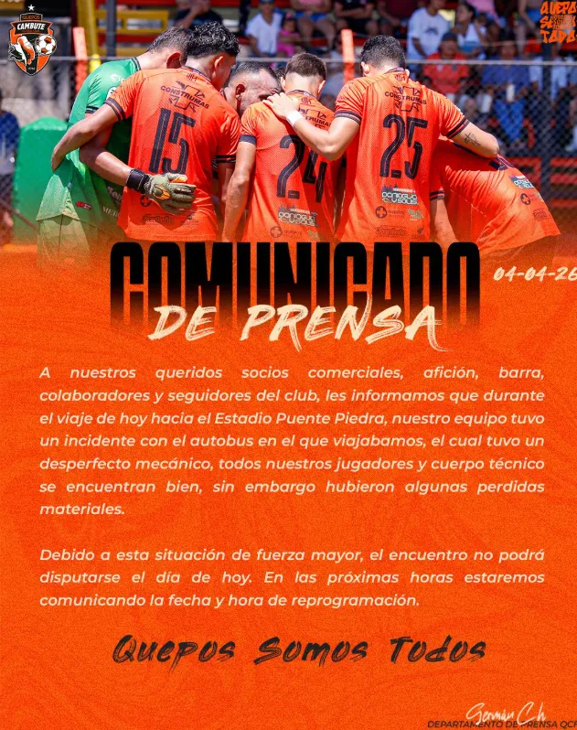 El club confirmó las pérdidas materiales (Quepos Cambute).