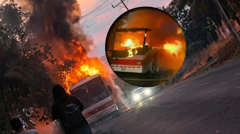 Se incendió el bus de un equipo tico.