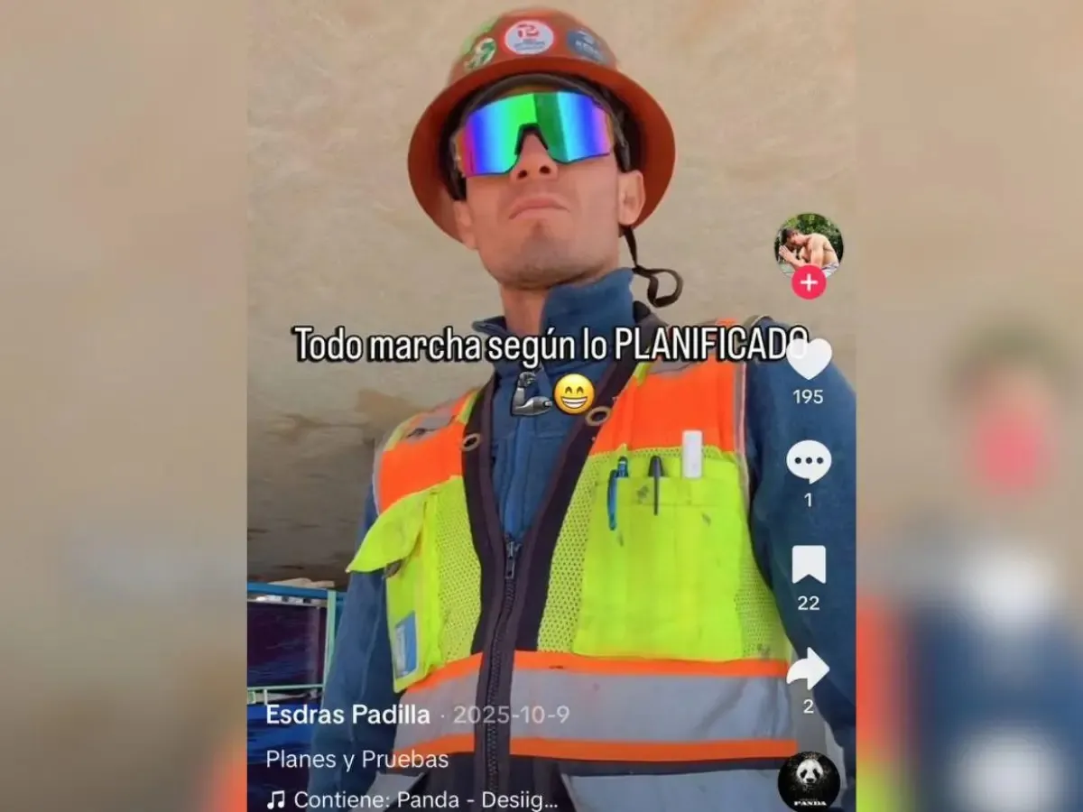 Esdras Padilla ahora trabaja de albañil y tiene su propia empresa. Foto: Tik Tok.