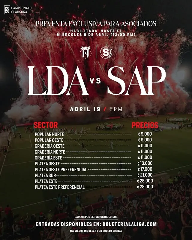 Alajuelense lanzó la preventa de entradas para el Clásico (LDA).