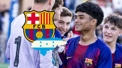 Alfredo Rodríguez de 16 años es un defensa central de origen hondureño que juega en el FC Barcelona. Foto: MIC.