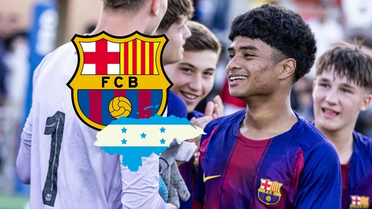 Alfredo Rodríguez de 16 años es un defensa central de origen hondureño que juega en el FC Barcelona. Foto: MIC.