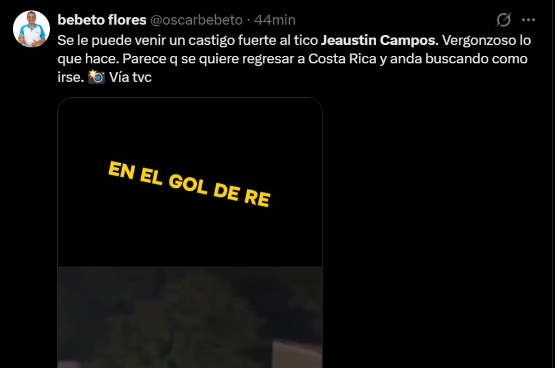 Jeaustin Campos podría regresar a Costa Rica. (Foto: X)