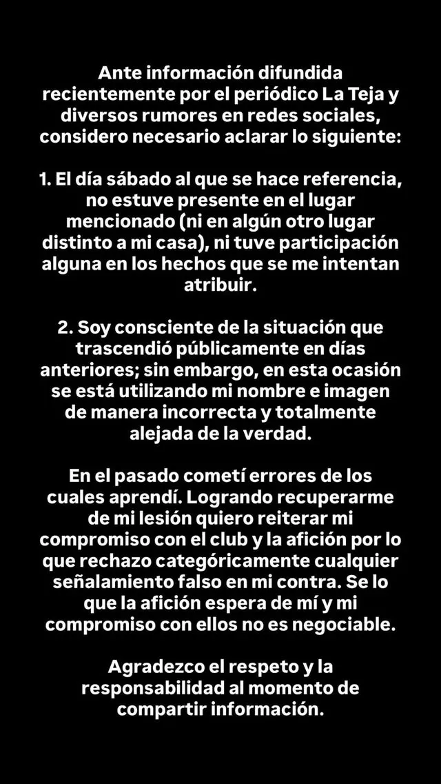Kenneth Vargas salió a aclararlo todo (Instagram).