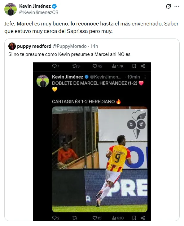 Si lo dice Kevin Jiménez… (X.com