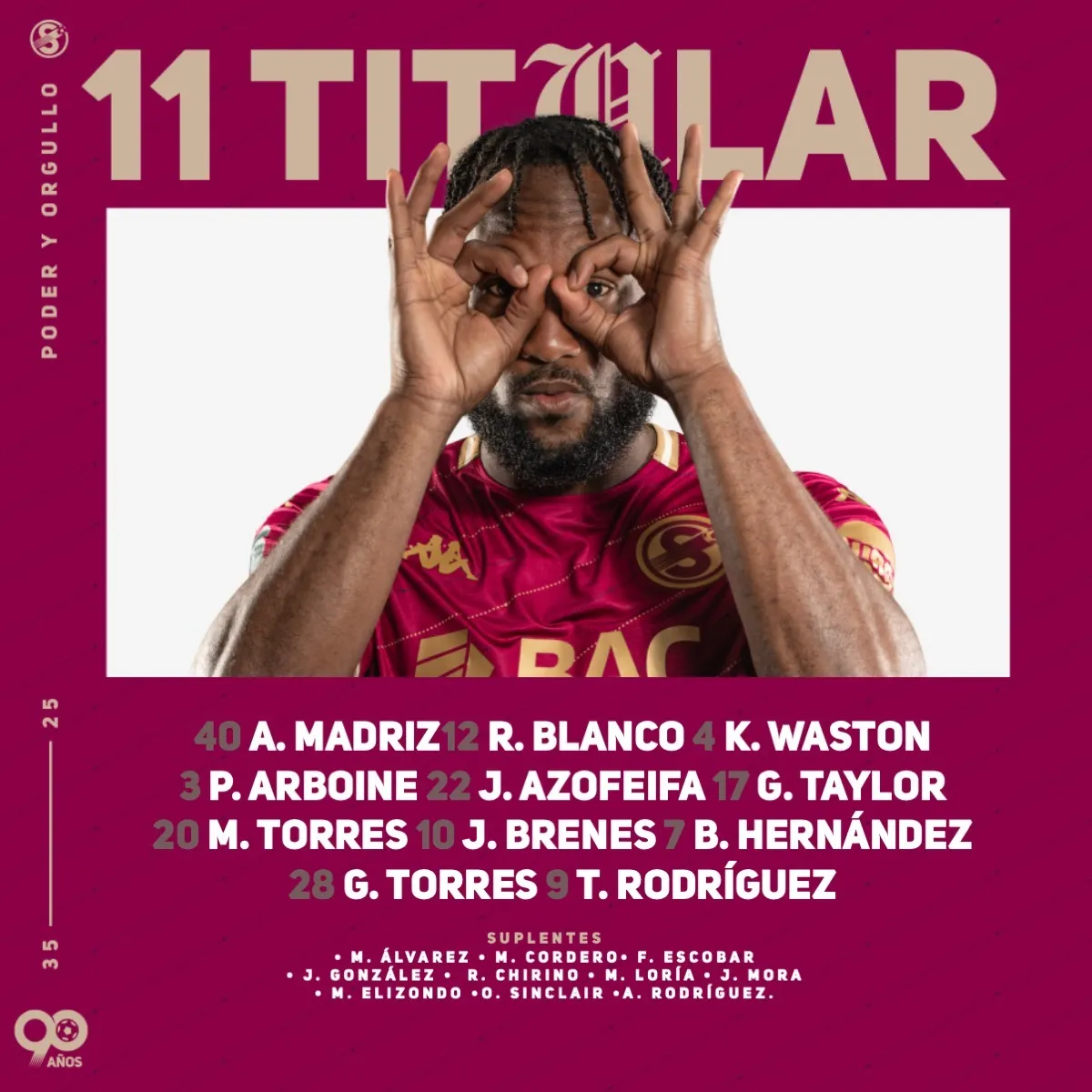 Así forma Saprissa.