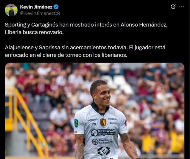 Joaquín Alonso Hernández tiene varios clubes interesados.