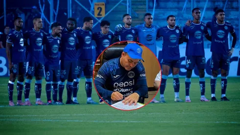 El entrenador de Motagua Javier López planea seguir con la mayoría de sus jugadores. Foto: X Motagua.