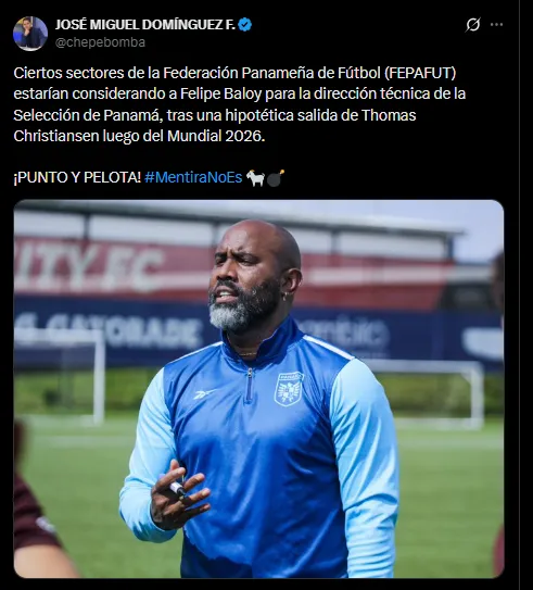 Chepe Bomba en su cuenta oficial de X