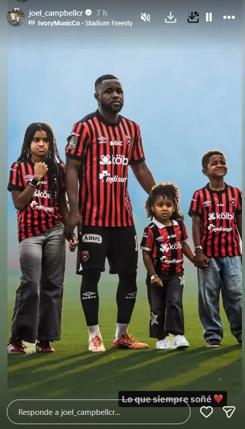 Joel Campbell en sus redes sociales