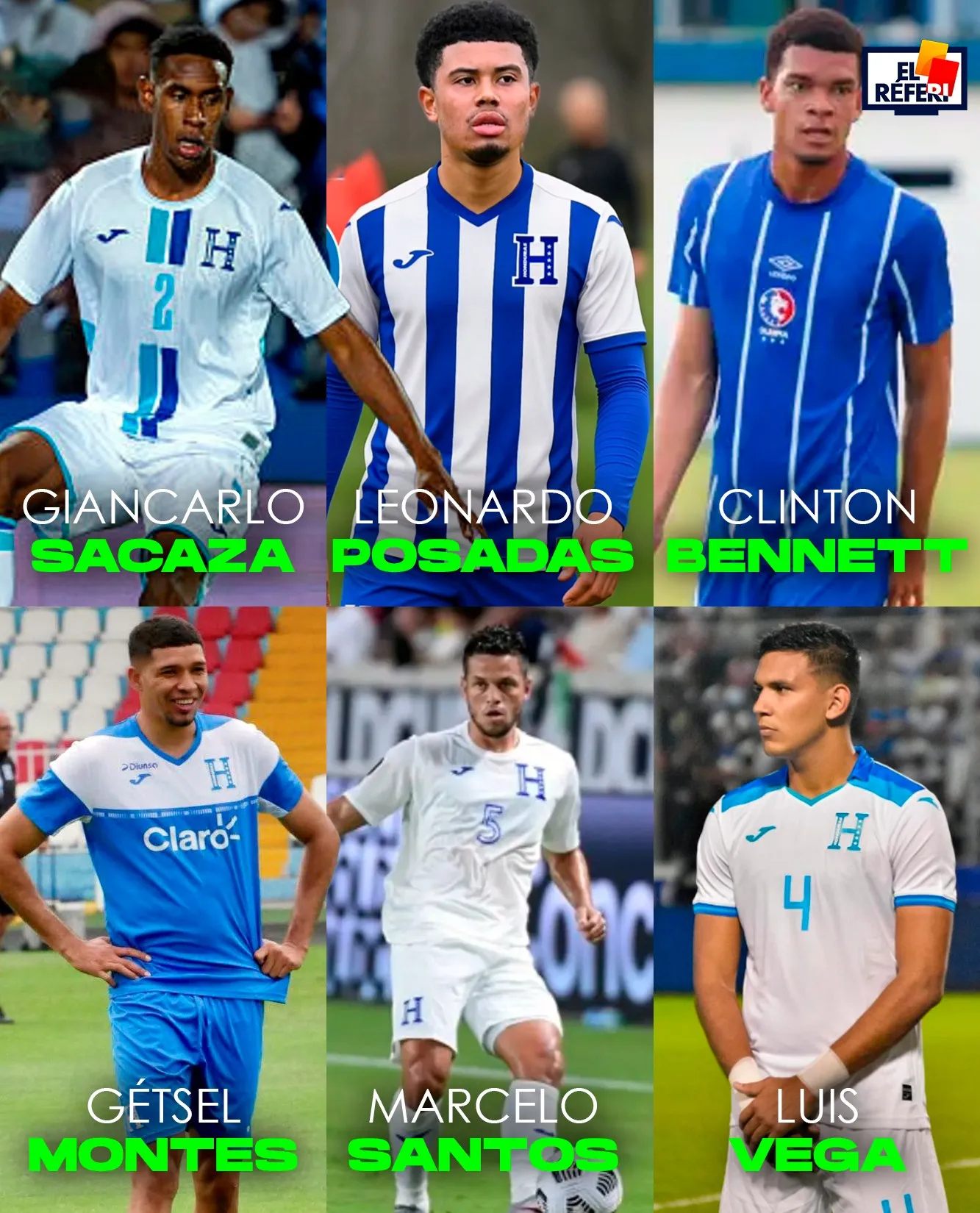 La lista de defensores que tiene Honduras para reemplazar a Julián Martínez. Foto: El Réferi