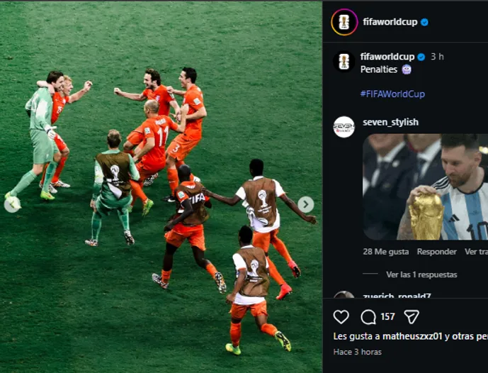 Posteo de la FIFA en su cuenta oficial de IG