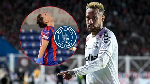 Neymar y Rodrigo Auzmendi se enfrentaron en la Copa Sudamericana.