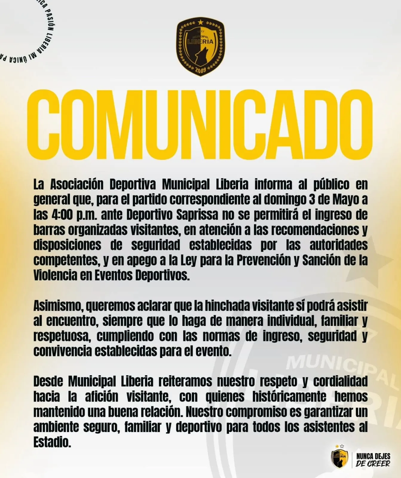 El comunicado de Liberia.