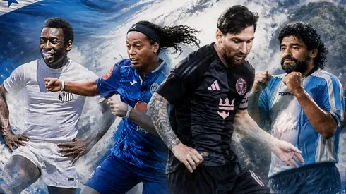 Pelé, Ronaldinho, Messi y Maradona son algunas de las figuras mundiales que han jugado en Honduras. Foto: ChatGPT.