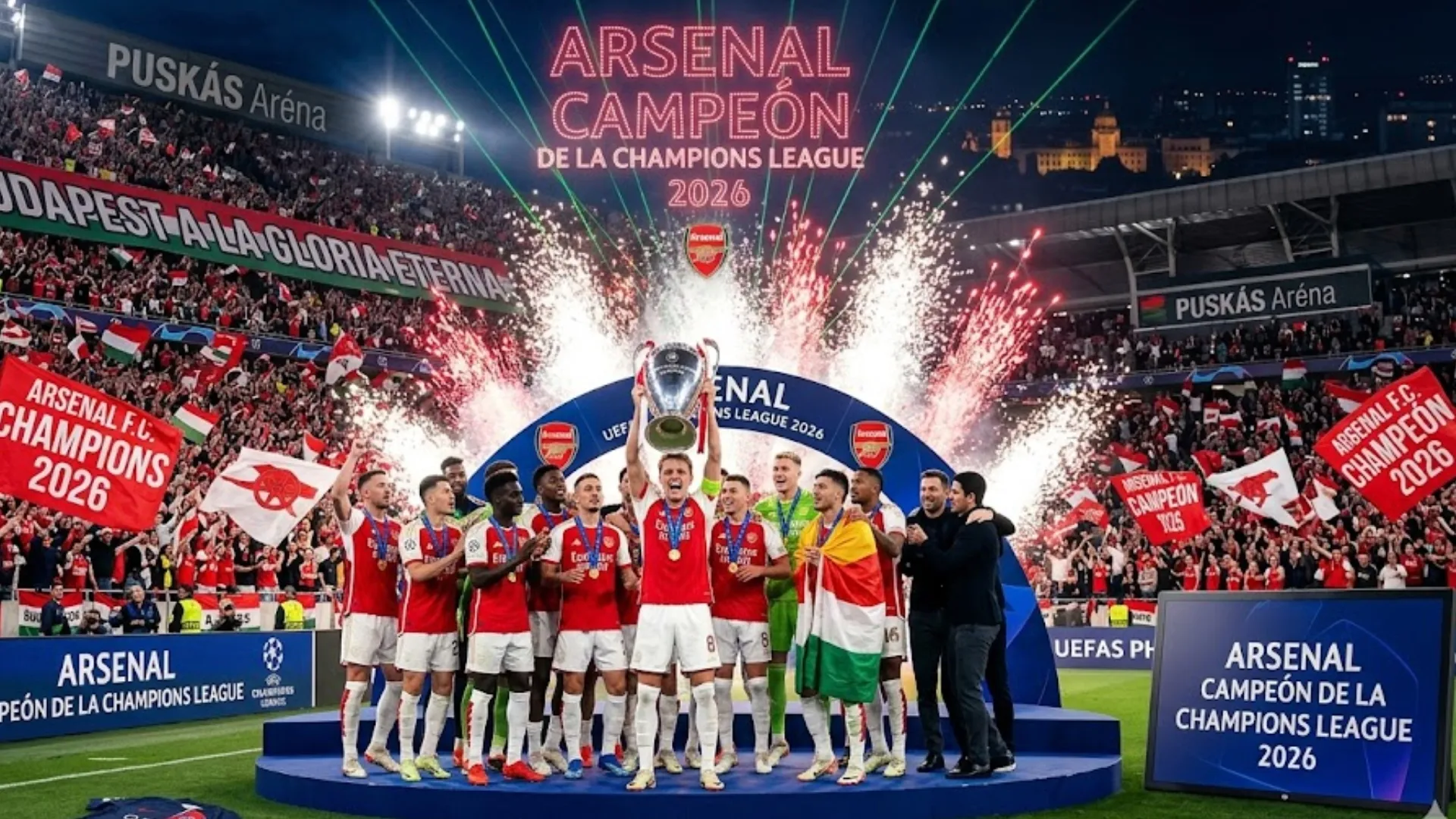 La IA ve al Arsenal campeón de la Champions League. (Gemini)