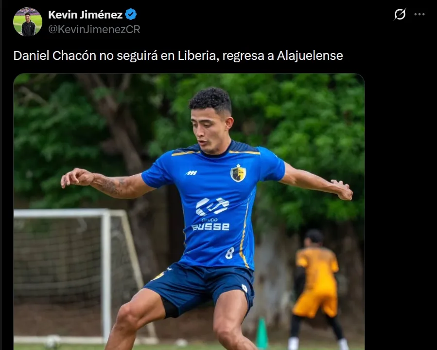 Kevin Jiménez confirmó el regreso de Daniel Chacón. (Foto: X)