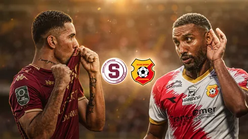Las formaciones de Saprissa y Herediano en la final de ida.