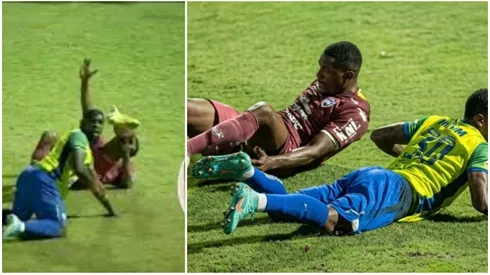 Romario Da Silva sufrió una terrible lesión en el juego ante el Olancho FC. Foto: TNH.