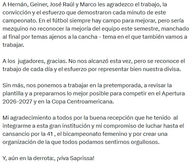 La otra parte del comunicado de Artavia.
