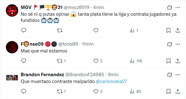 Los manudos, muy enojados. (X.com)