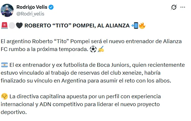 Información de Rodrigo Velis.
