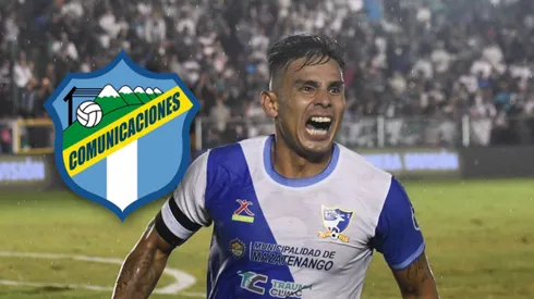 Andrés Lezcano, eufórico, celebra el segundo gol de Suchitepéquez.