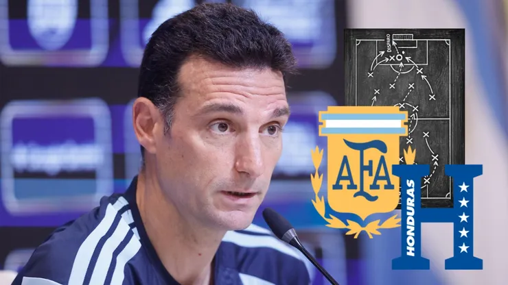 Lionel Scaloni ya probó su primer once para enfrentar a la Selección de Honduras. Foto: EFE.