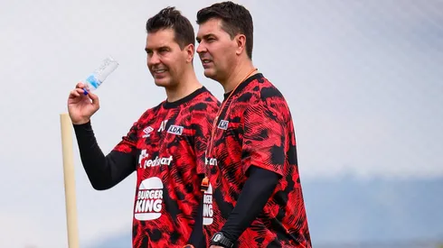 Rescalvo en sus primeros entrenamientos con la Liga.