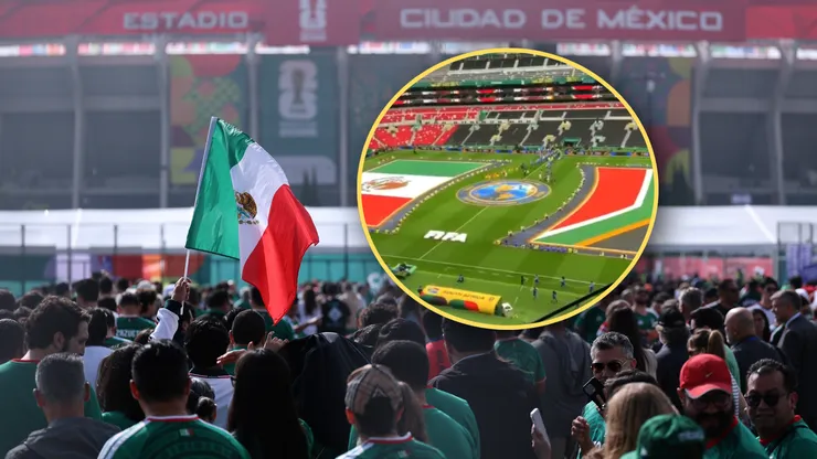 Los aficionados mexicanos ya están en el Estadio Azteca.