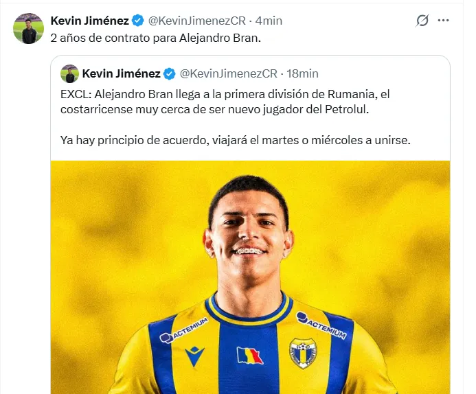 Kevin Jiménez en X.