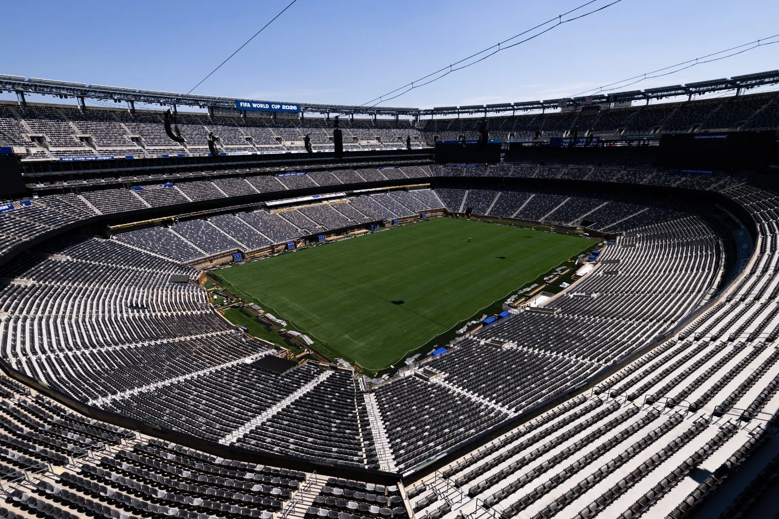 Así se encuentra el estadio a horas del partido entre Brasil y Marruecos.