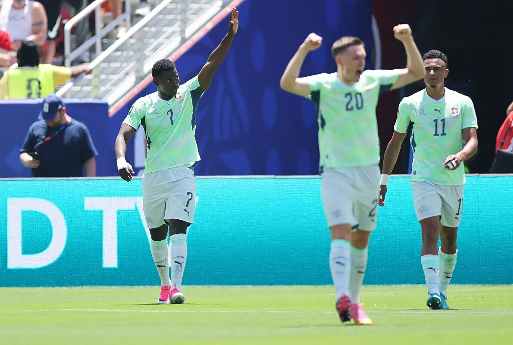 Embolo celebró al ritmo de Gala (Getty Images).