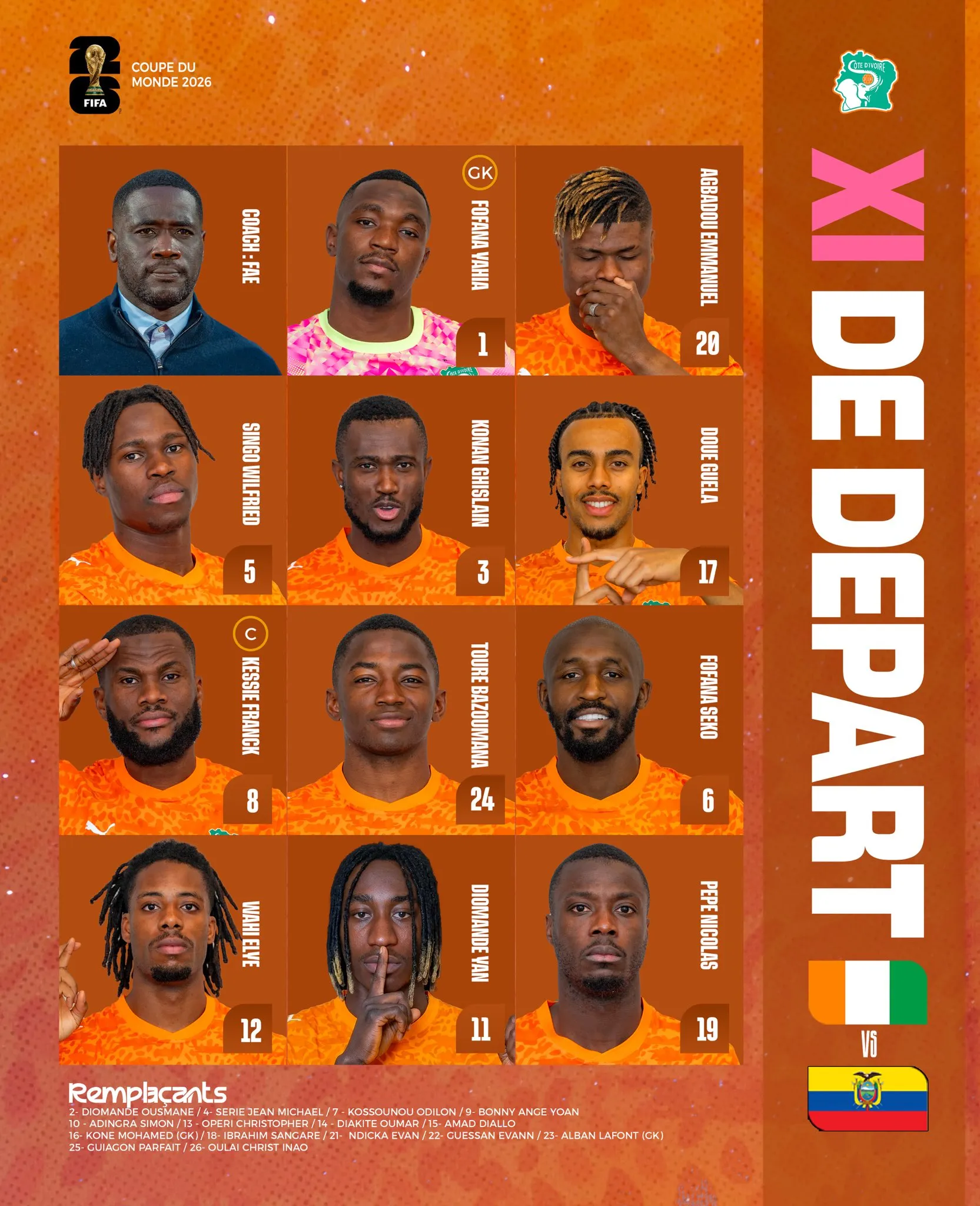 (Foto: Selección de Costa de Marfil – X)