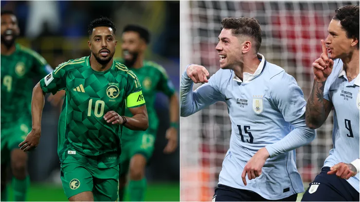 Salem Al-Dawsari y Federico Valverde, dos de las figuras de Arabia y Uruguay.