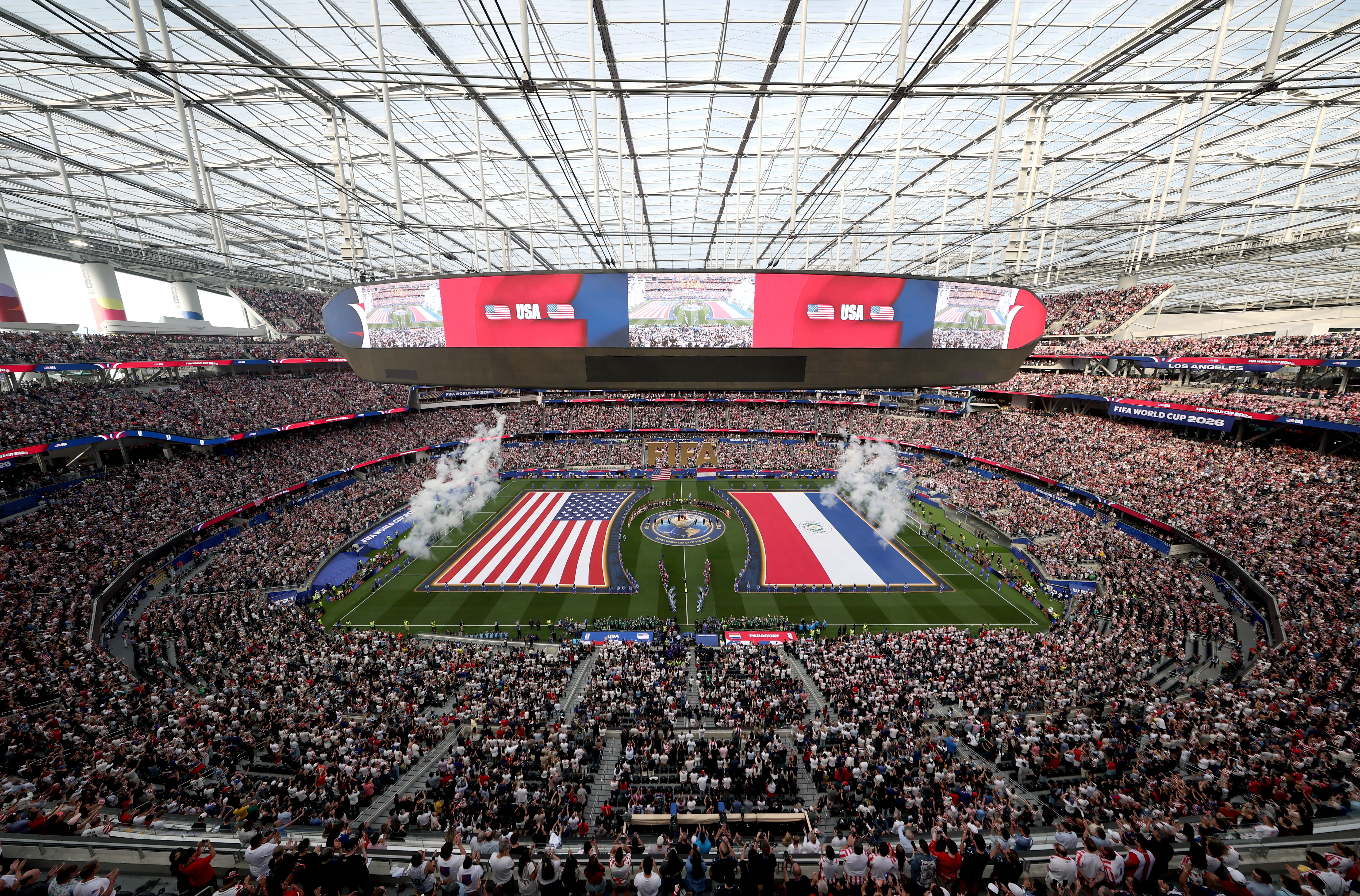 El SoFi Stadium albergó el partido inaugural en Estados Unidos.