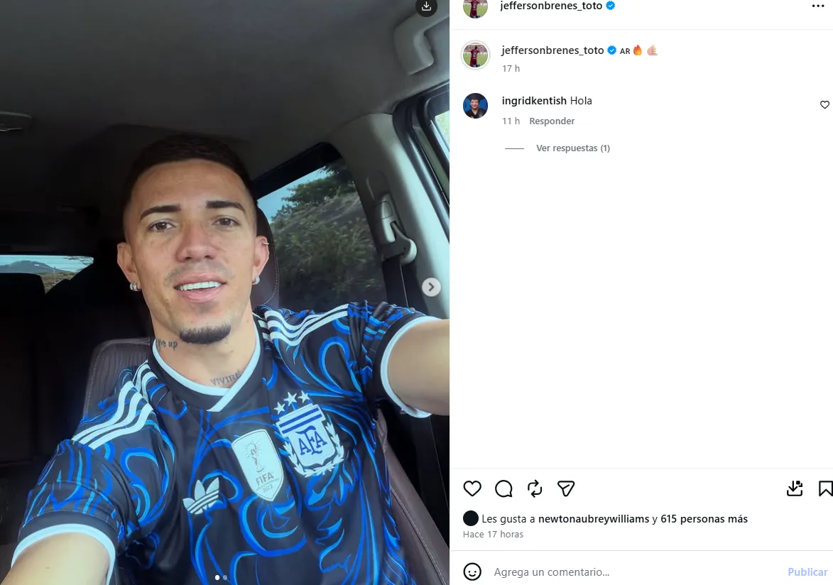 Jefferson Brenes se puso la de Argentina.