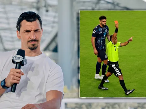Zlatan Ibrahimović no perdonó a Iván Barton por su expulsión a Miguel Almirón