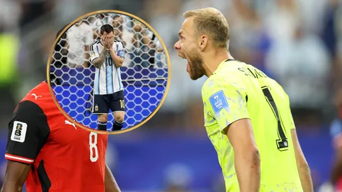 El arquero de Austria descolocó a Messi.
