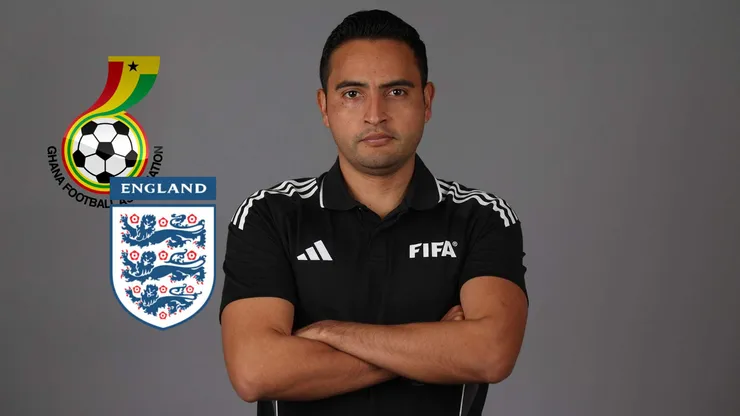 Said Martínez será el árbitro central del juego entre Inglaterra y Ghana.